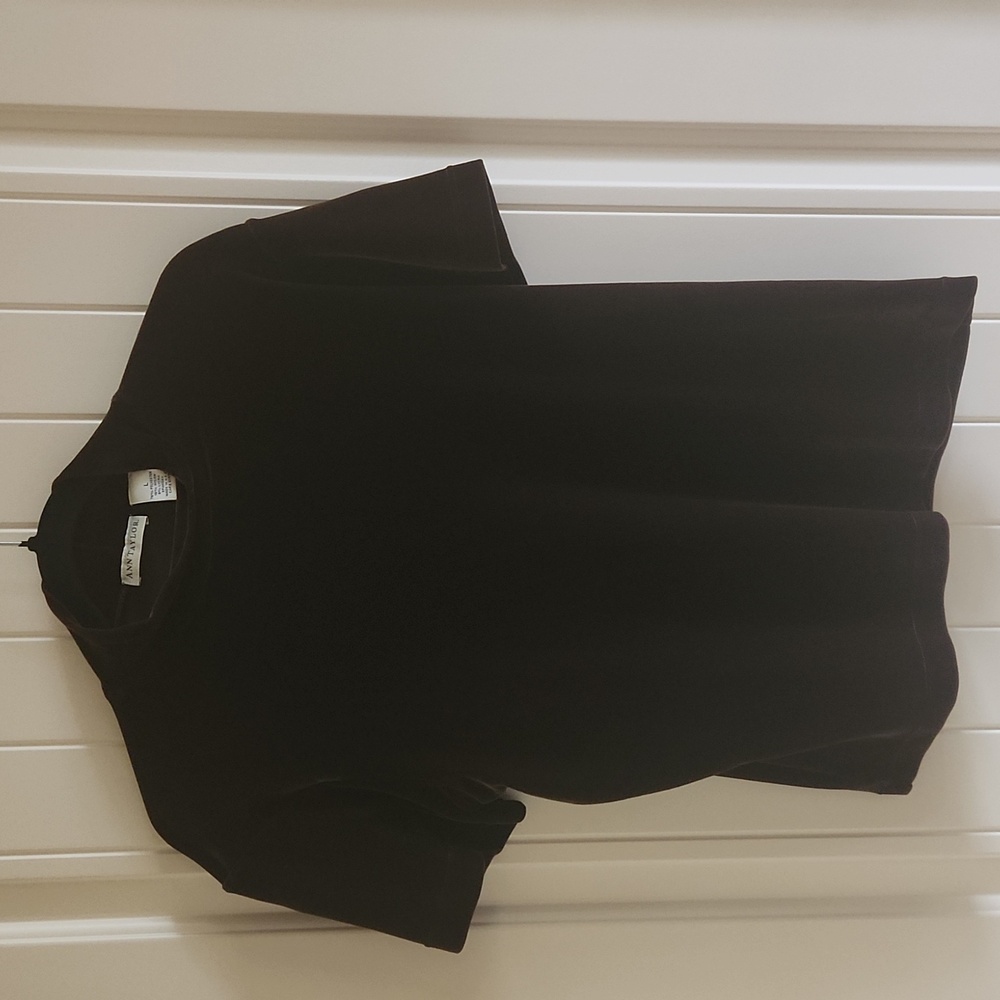 Ann Taylor brown velvet pullover, short sleeve, large.